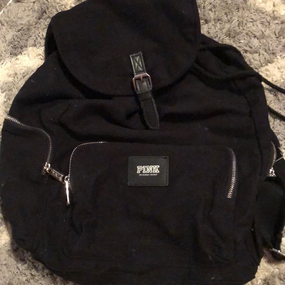 PINK Black Bookbag